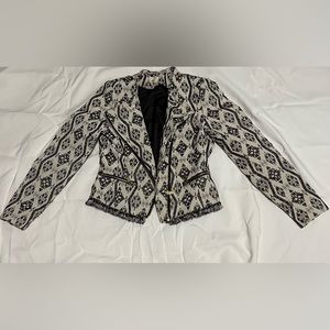 Black and white blazer
